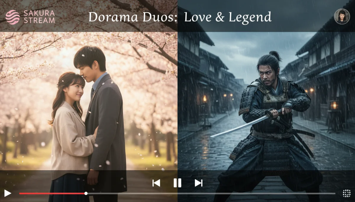 Casal assistindo doramas em casa, simbolizando o conforto do streaming e a variedade de gêneros