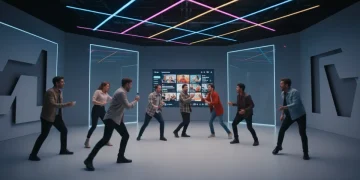 Atores de mini dramas em cena, representando a ascensão do conteúdo curto.