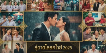 Capa do guia com cenas vibrantes de doramas tailandeses, representando os lançamentos mais aguardados do final de 2025.