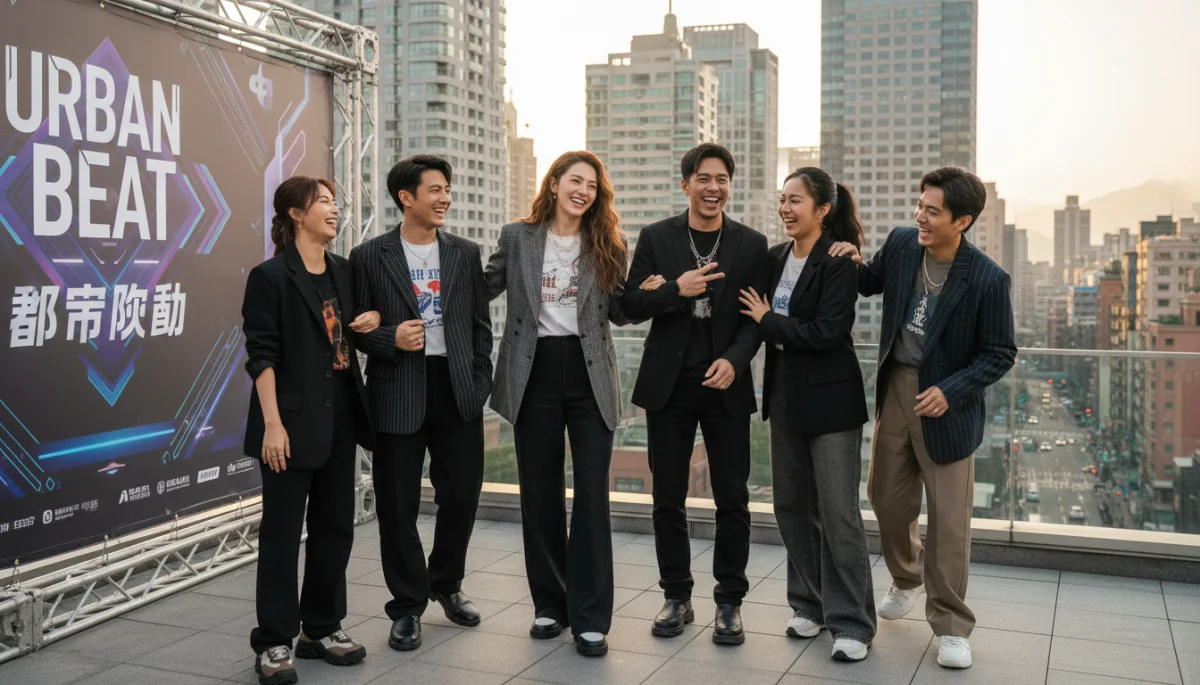 Elenco jovem e carismático de um dorama taiwanês em cenário urbano moderno.