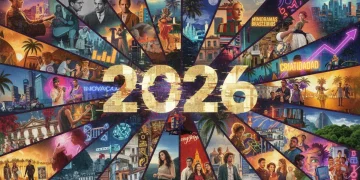 Capa ilustrativa com elementos visuais que representam o crescimento e a diversidade dos minidramas brasileiros em 2026.